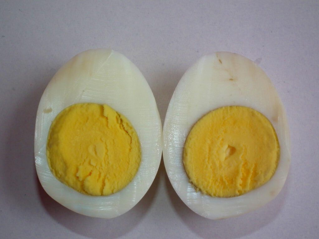 Simple Boiled egg in a plate