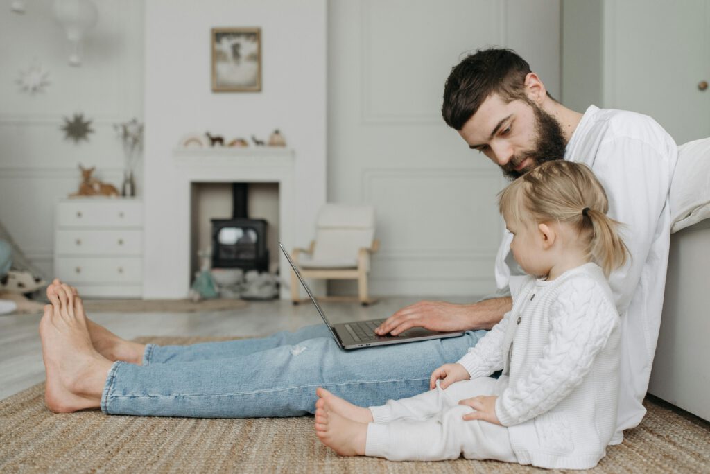 Parent and child having an engaging conversation