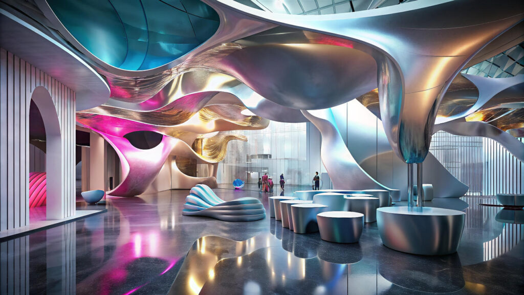 AI in Architectural Design futuristic interior